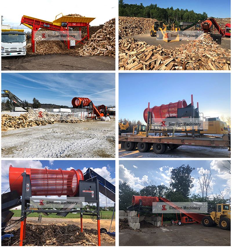 Mobile Rotary Firewood Trommel Screen