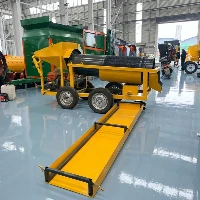 One man can operate small mini gold panning trommel screens