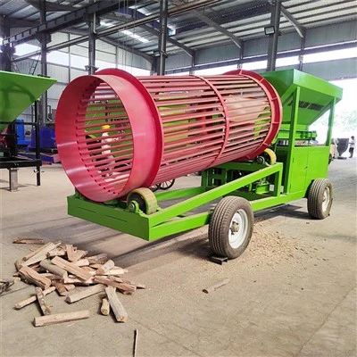 Low cost firewood trommel screen